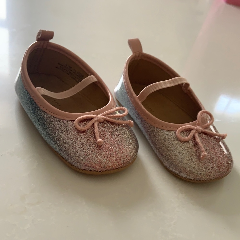 Glitter multicolor ballet flats infant